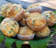 Medvehagymás-sonkás-sajtos muffin